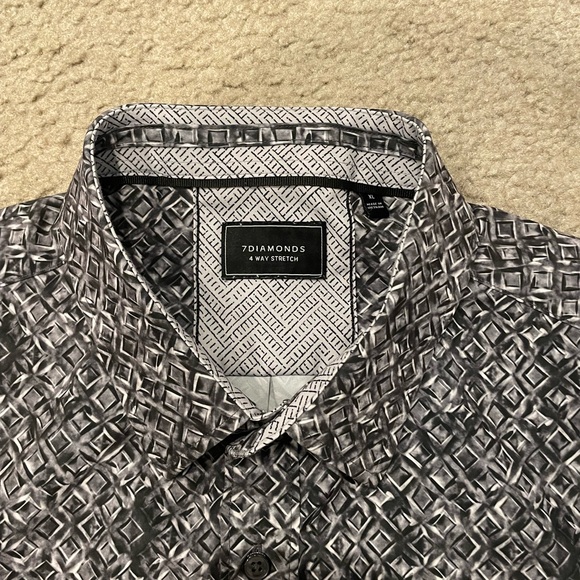 7 Diamonds 4 way stretch button down shirt XL - Picture 2 of 3